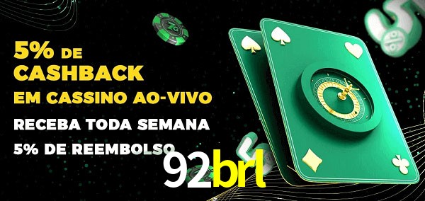 Promoções do cassino ao Vivo 92brl